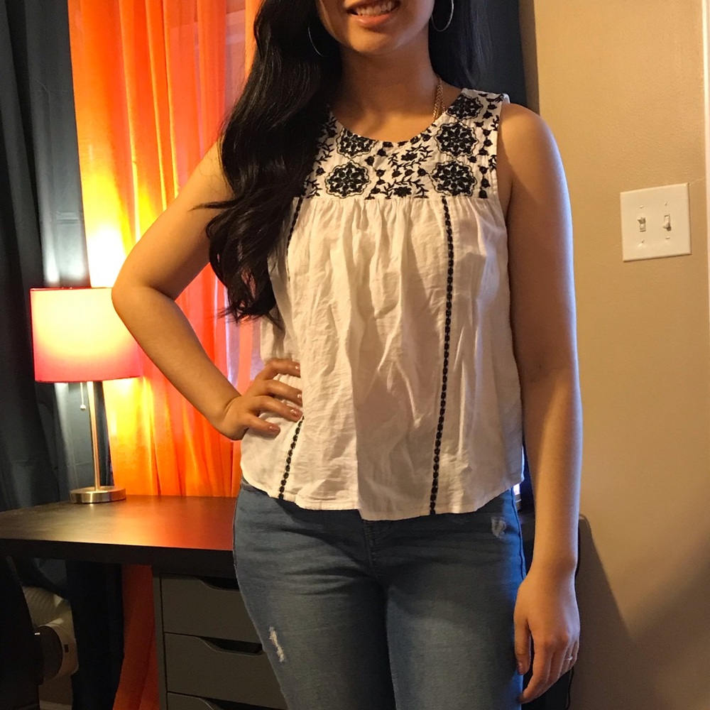 White Flowy Blouse